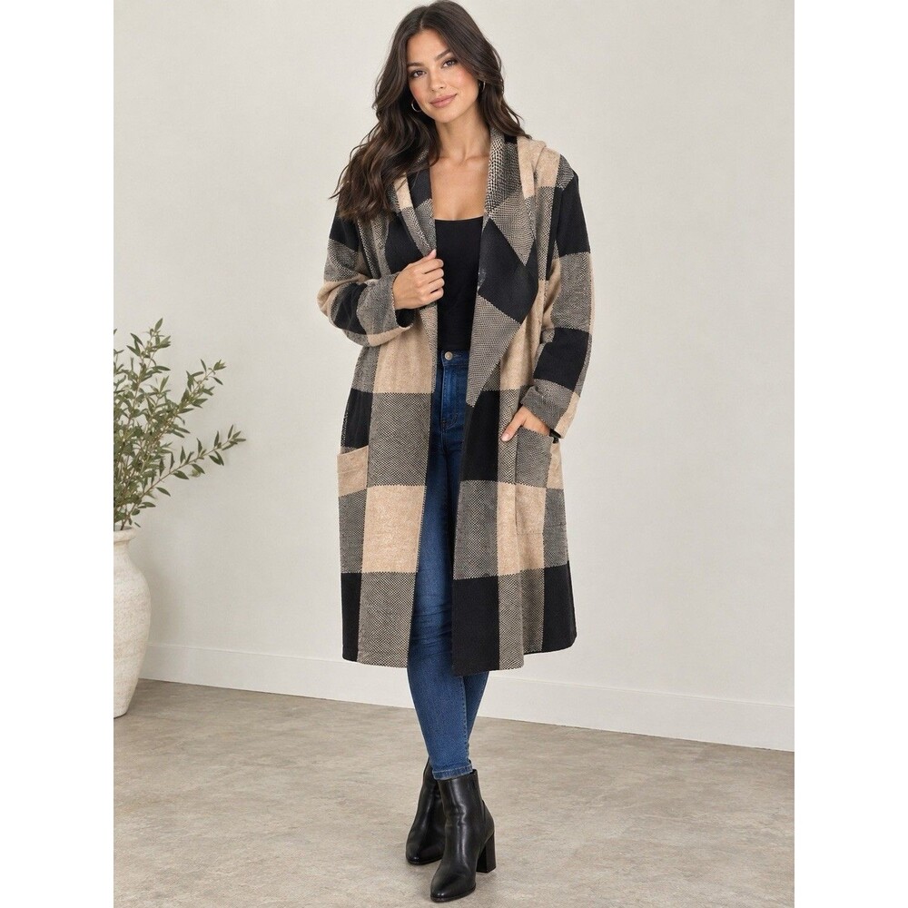 Racheal Zoe Hooded Cardigan Sweater Winter Spring Fall Cozy Throw On